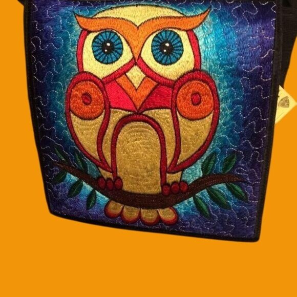 New with tags! BOHO OWL CROSSBODY EMBROIDERY BAG - Picture 5 of 7